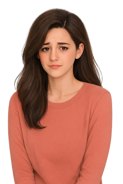 Woman before relationship care journey